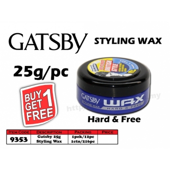 9353 Gatsby Styling Wax 25g - Hard & Free - Buy1Get1free